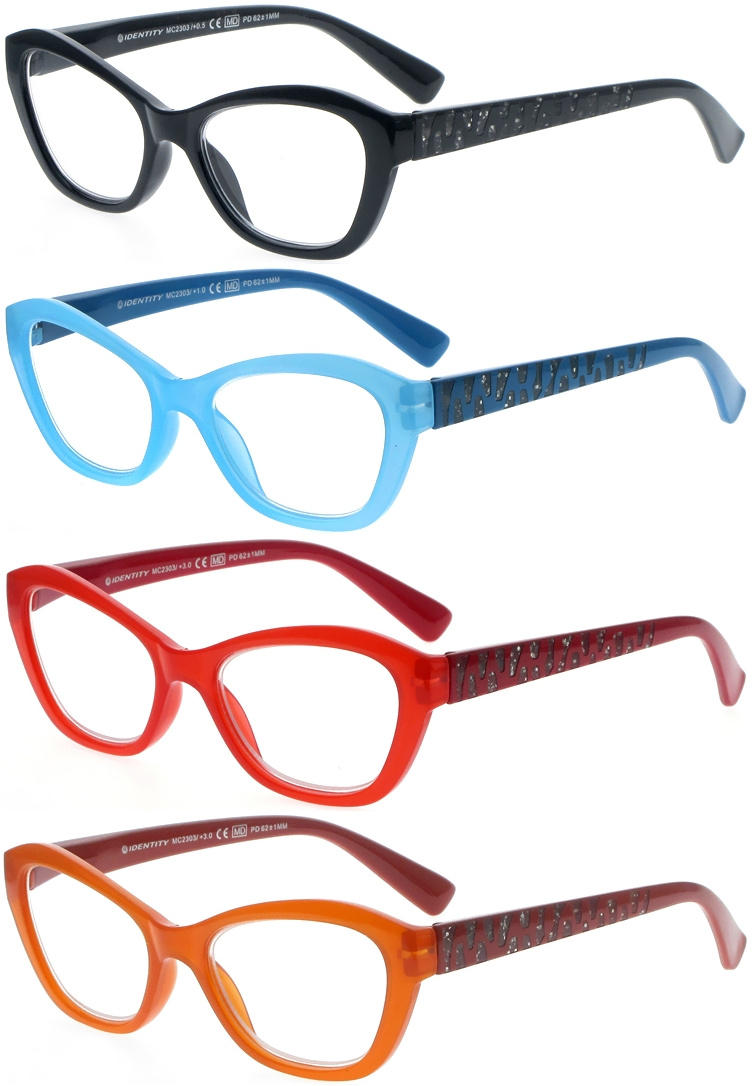 DRP317005 Hot Fashion Women Cateye PC Reader Reading Spectacles with Hollow-carved Design Legs (2)