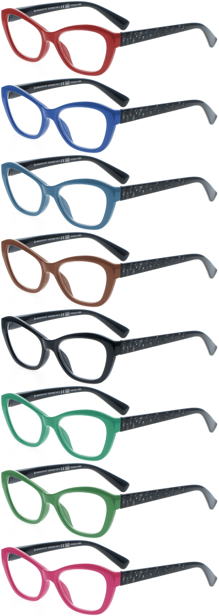 DRP317005 Hot Fashion Women Cateye PC Reader Reading Spectacles with Hollow-carved Design Legs (3)