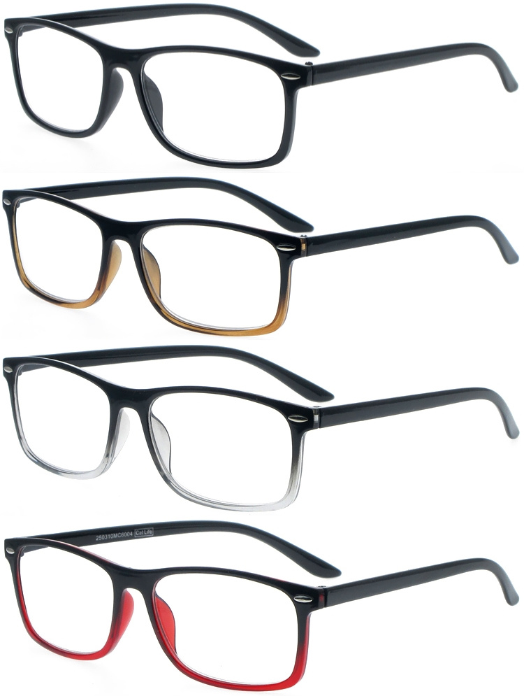 DRP317006 Unisex Rectangle PC Reading Glasses with Screw Hinges (2)