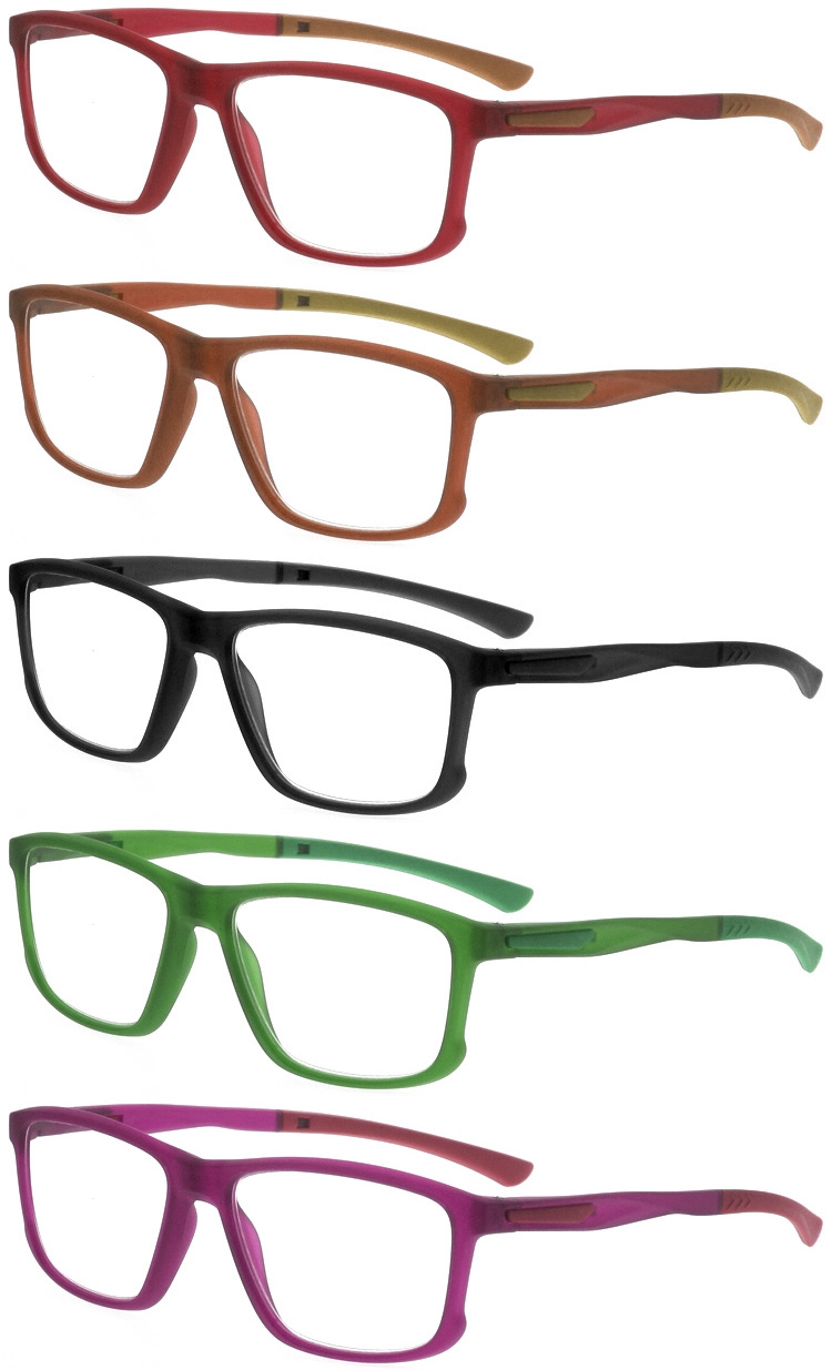 DRP317009 Unisex Double Colors Reading Glasses with Sports Design (3)