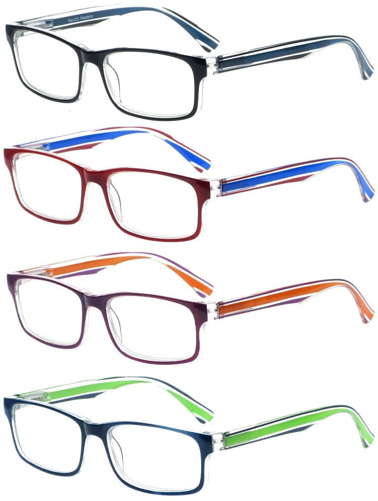 DRP317012 Rectangle Style Reading Glasses Beauty Pattern Temple (18)