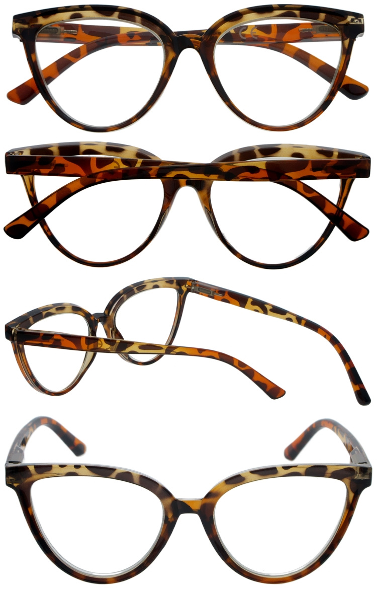 DRP317029 Cateye Style Reading Glasses With Two-color design Factory  (3)