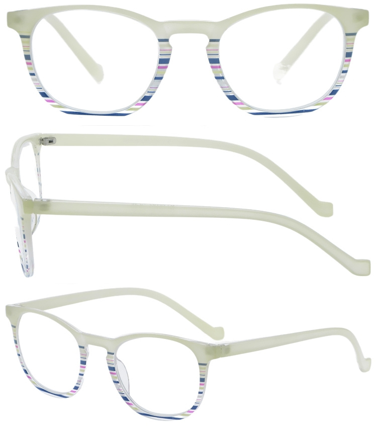 DRP317031 Light Color Prescription Reading Glasses With Metal Hinge (1)