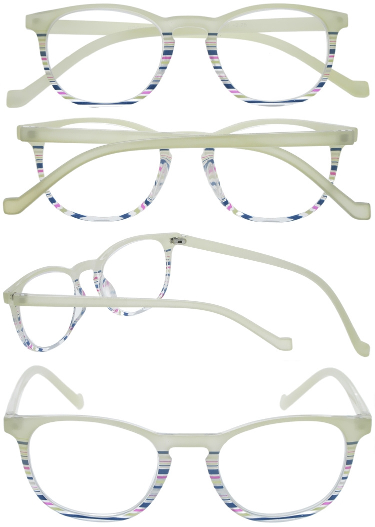 DRP317031 Light Color Prescription Reading Glasses With Metal Hinge (3)