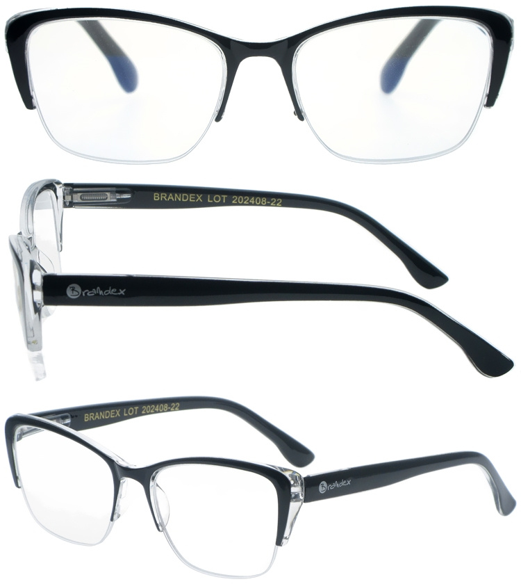 DRP317034 Fashion Half Rimless Reading Glasses For Mobile Phone Use (1)