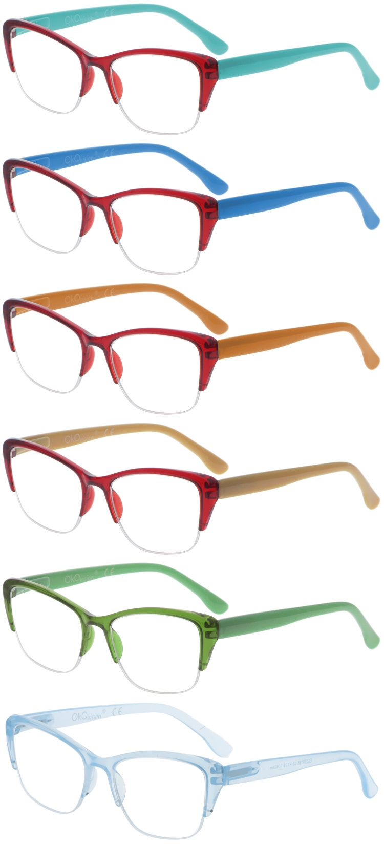 DRP317034 Fashion Half Rimless Reading Glasses For Mobile Phone Use (3)