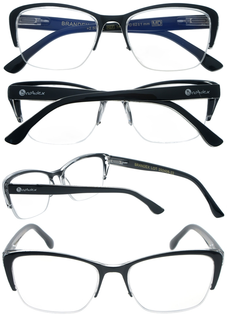 DRP317034 Fashion Half Rimless Reading Glasses For Mobile Phone Use (4)