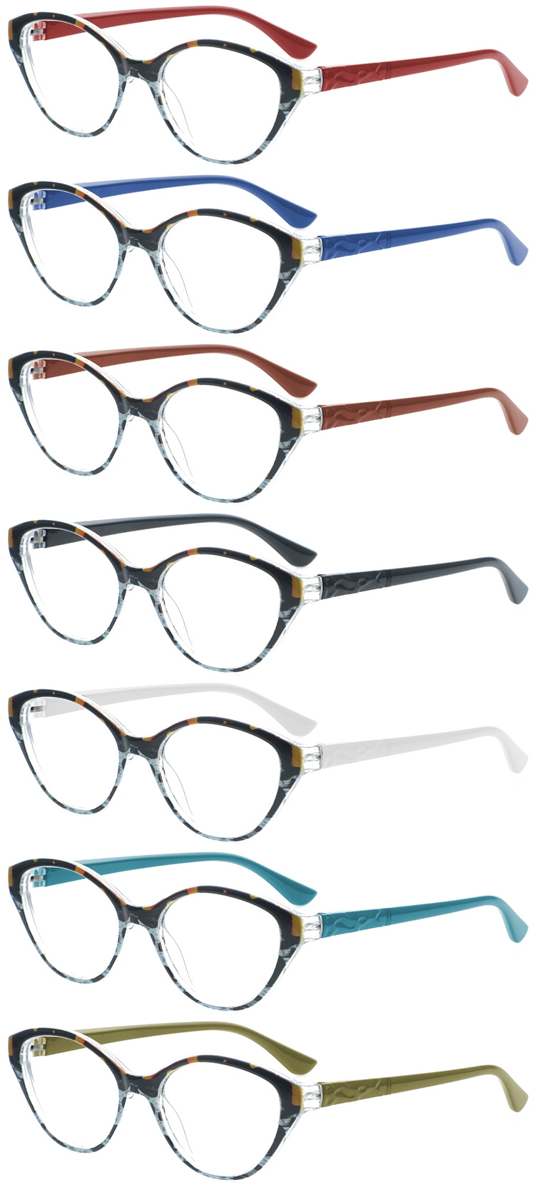 DRP322081 Hot Fashion Cateye Shape Granny Reading Glasses with Pattern Color (2)