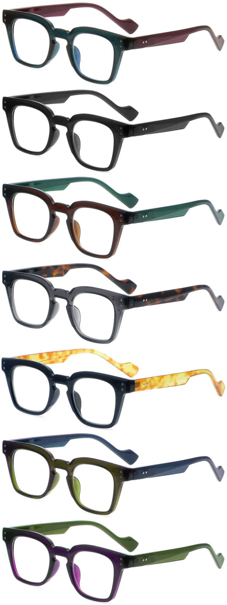 DRP439003 Hot Retro Thick Frame Plastic Reading Spectacles Readers with Metal Hinge (2)