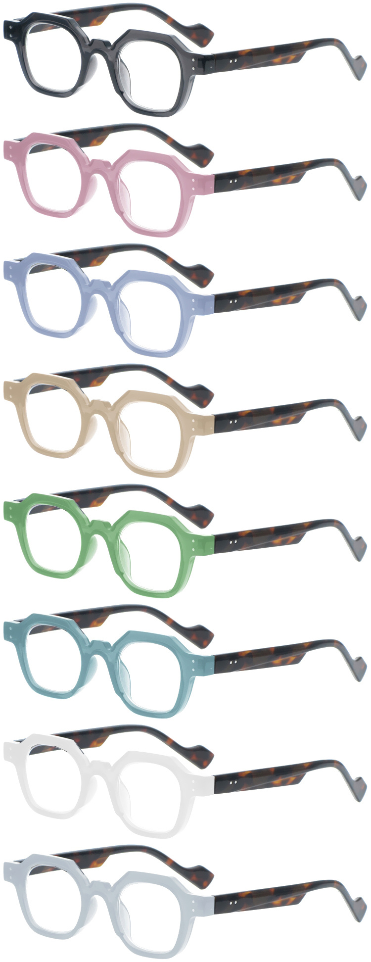 DRP439005 Hot Trends Designer Reading Glasses Gafas de Lectura with Pattern Legs (2)