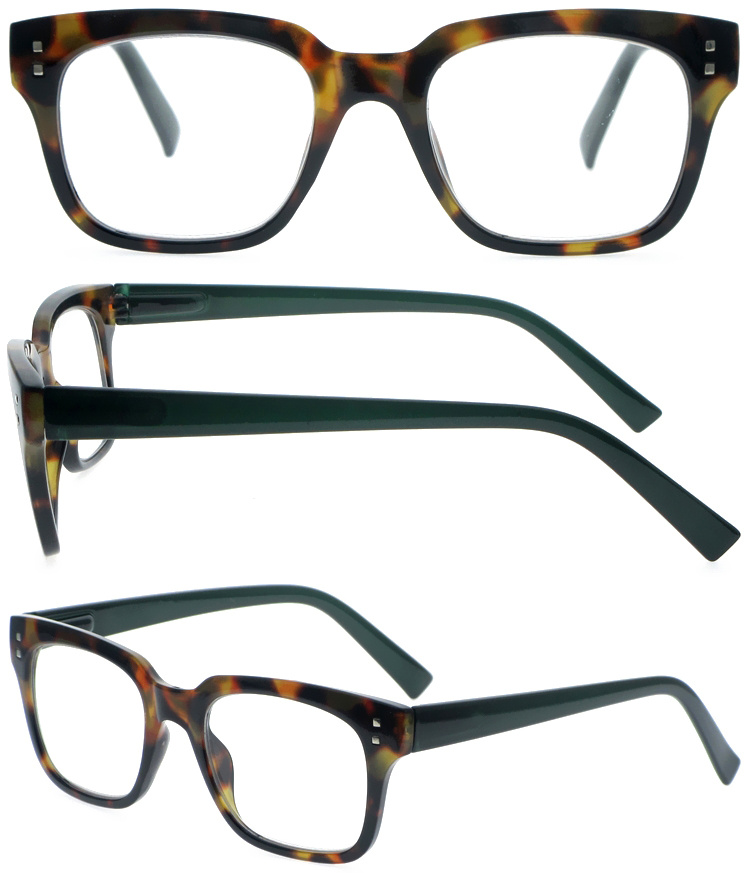 DRP439006 Oversized Shape PC Reading Glasses with Tortoise Pattern (1)
