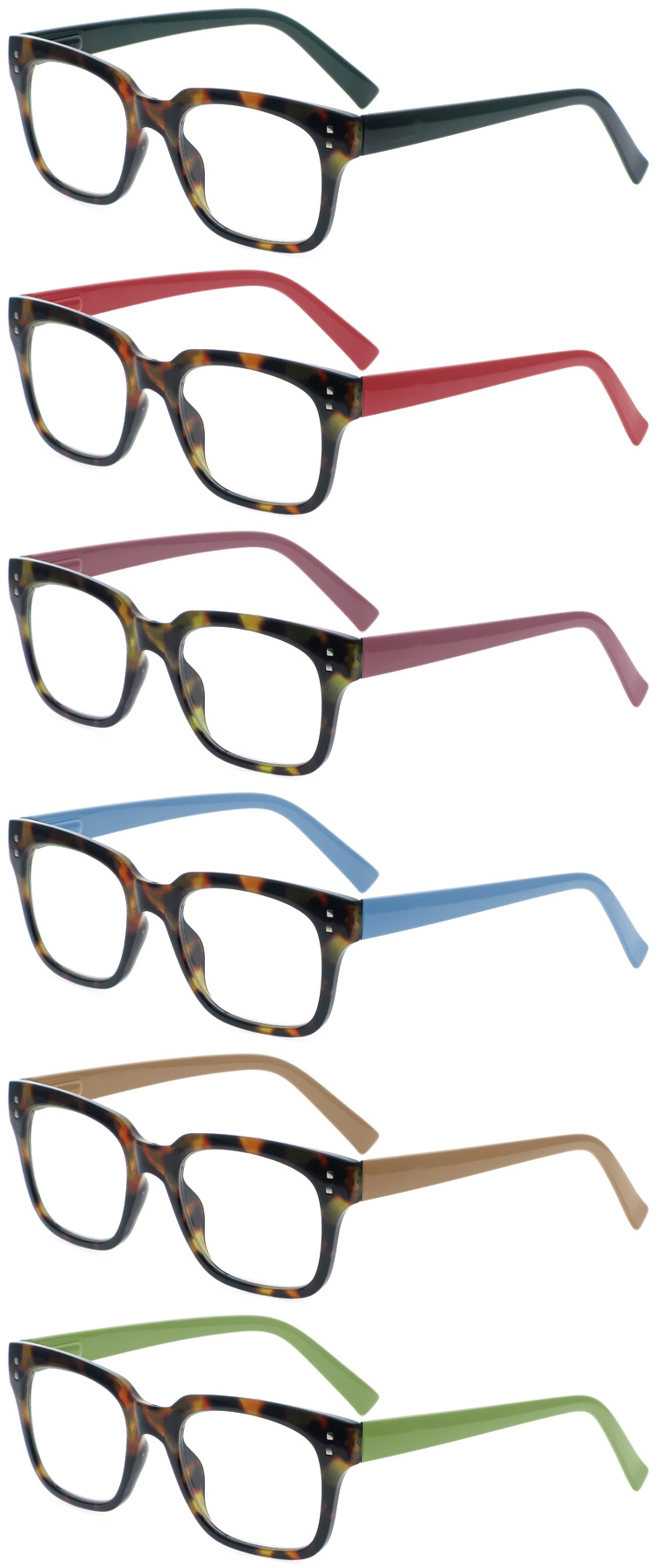DRP439006 Oversized Shape PC Reading Glasses with Tortoise Pattern (2)