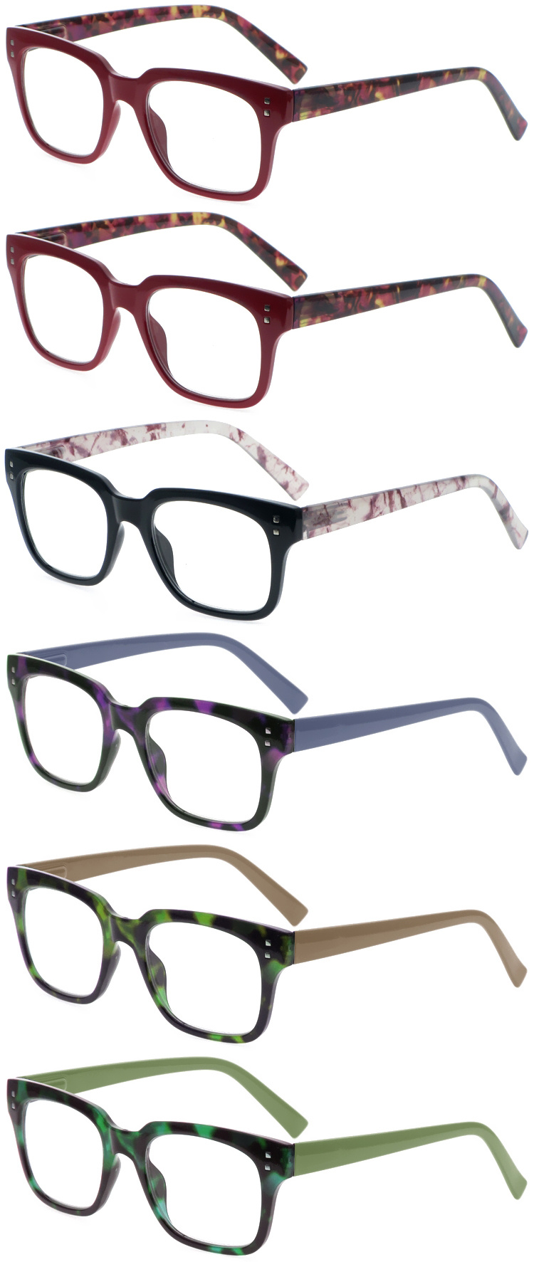 DRP439006 Oversized Shape PC Reading Glasses with Tortoise Pattern (3)