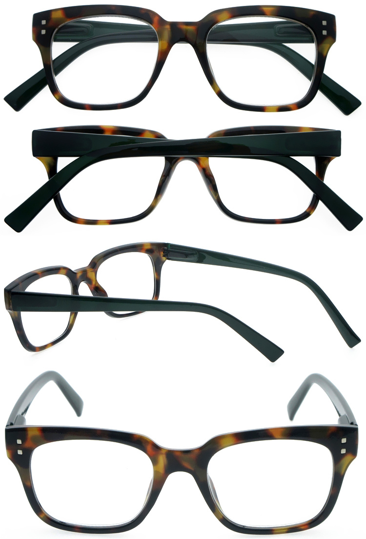 DRP439006 Oversized Shape PC Reading Glasses with Tortoise Pattern (4)