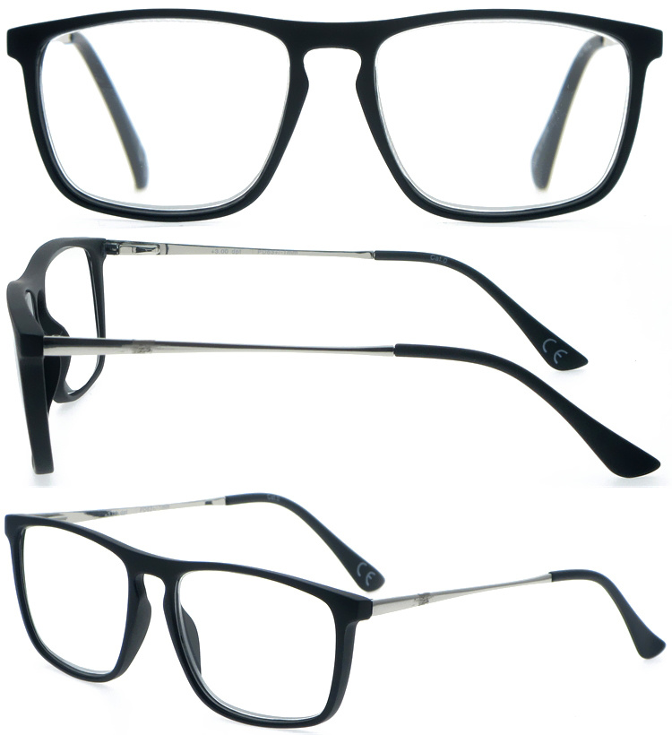 DRP439016 Retro Style Plastic Reader Magnifiers Glasses with Metal Legs (1)