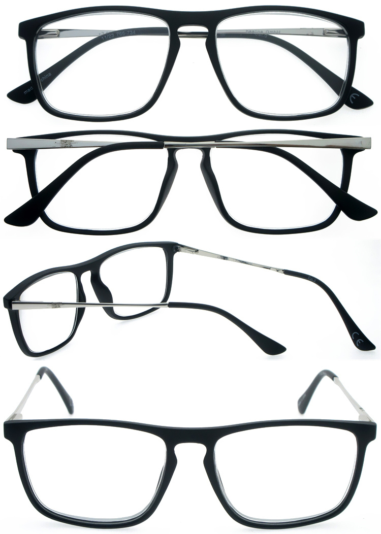 DRP439016 Retro Style Plastic Reader Magnifiers Glasses with Metal Legs (3)