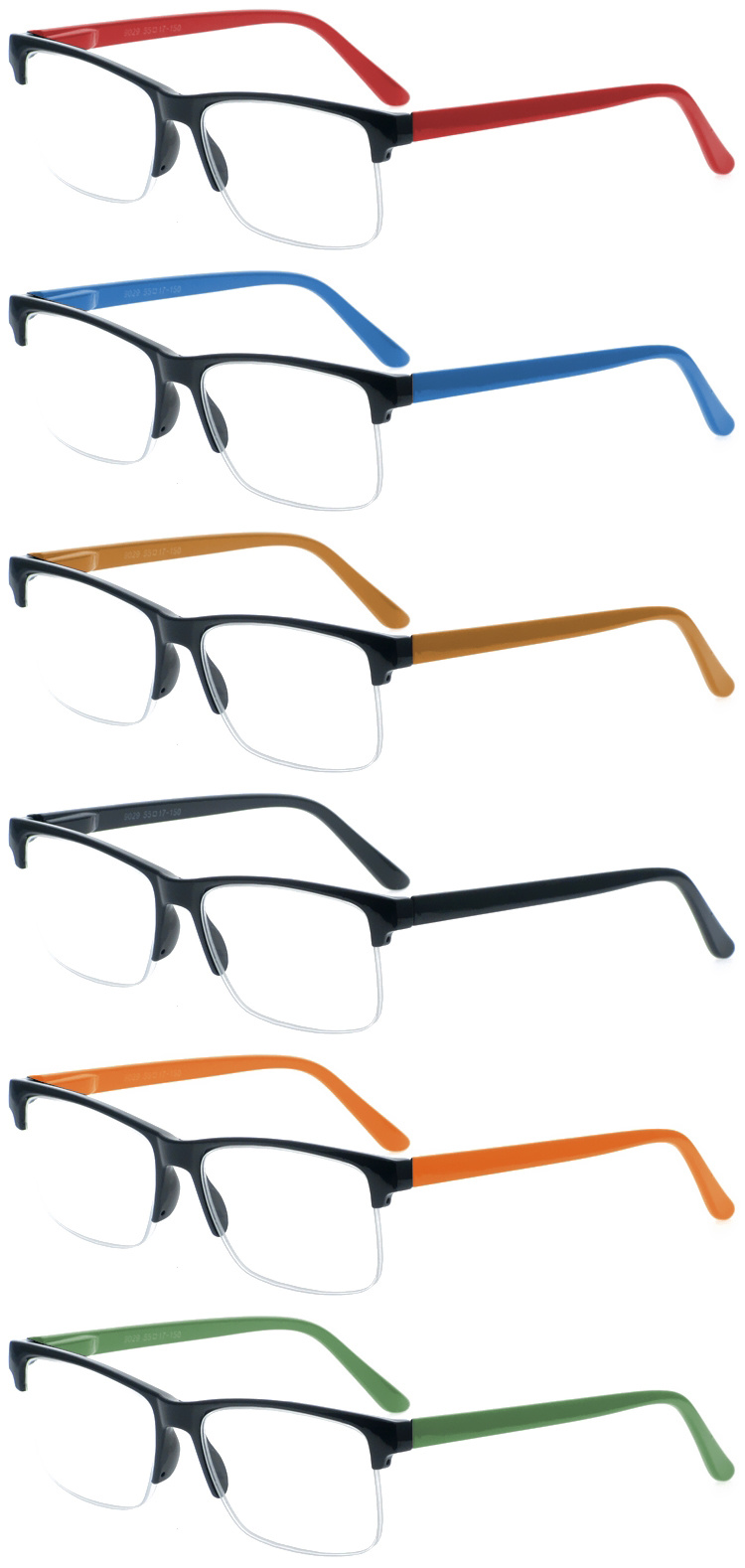 DRP439018 Wholesale PC Reading Glasses Eyewear with Half Rim Shape (2)