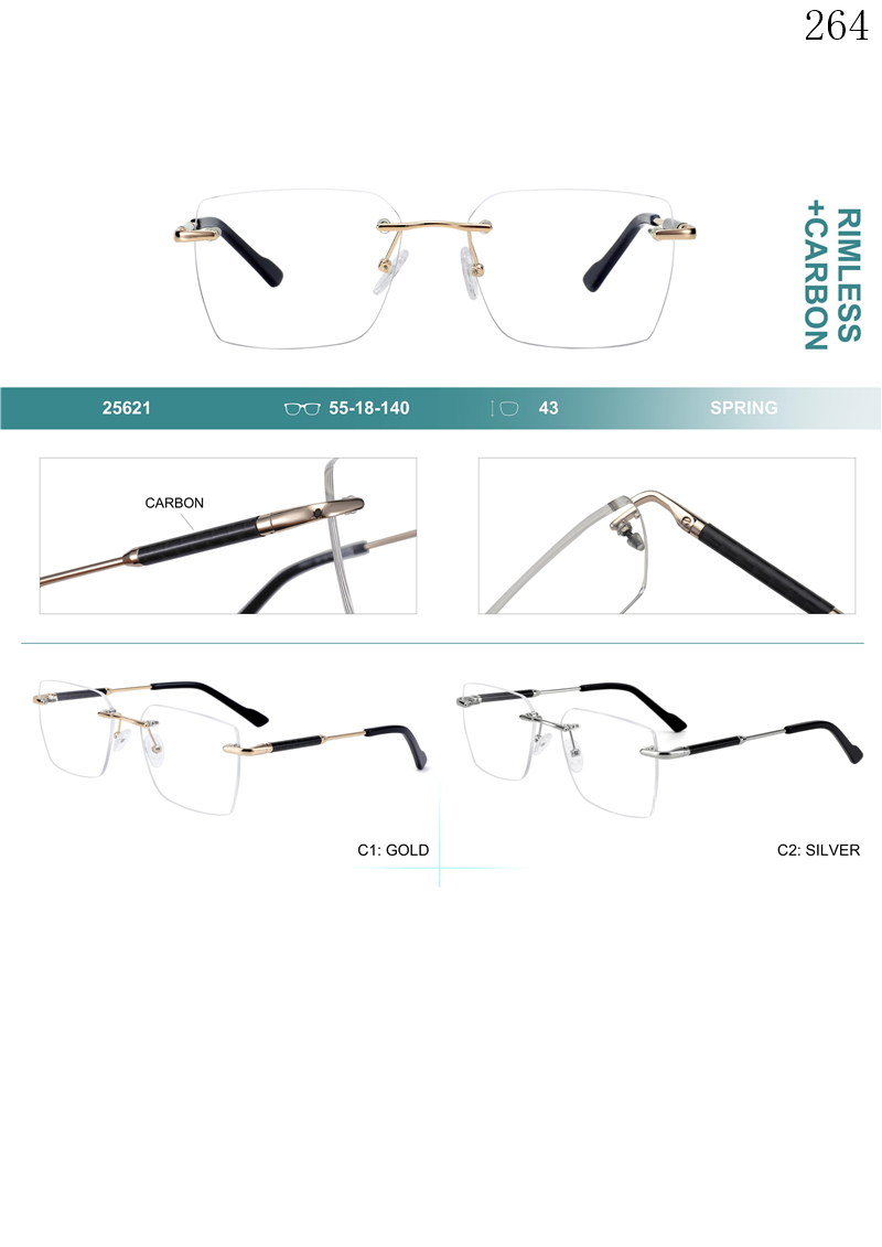 Dachuan Optical 256021 Китай Поставщик Новые Безободковые Оправы Для Очков С Дизайном (1)