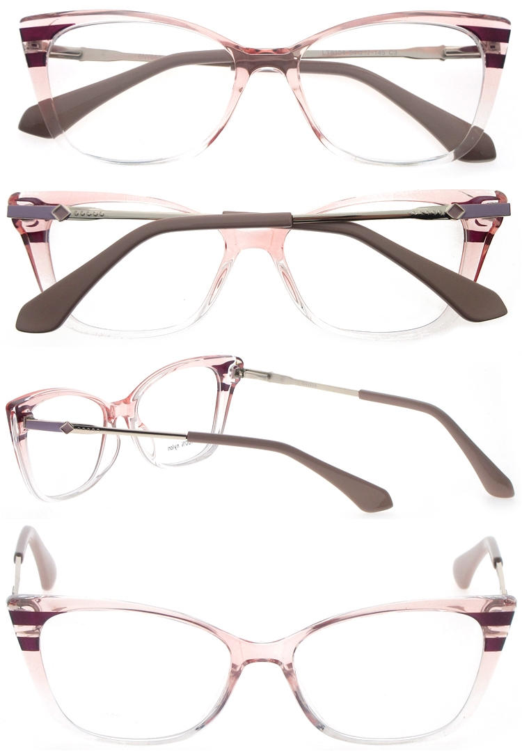 Dachuan Optical DOTR342002 China Supplier Cateye Shape TR Optical Glasses with Metal Decoration Legs (3)