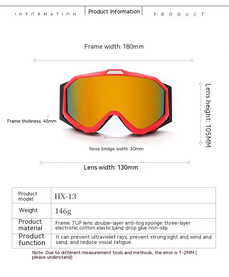 Dachuan Optical DRBHX13 China Supplier Oversized Sports Ski Protective Goggles with Optical Frame Adaptation (10)