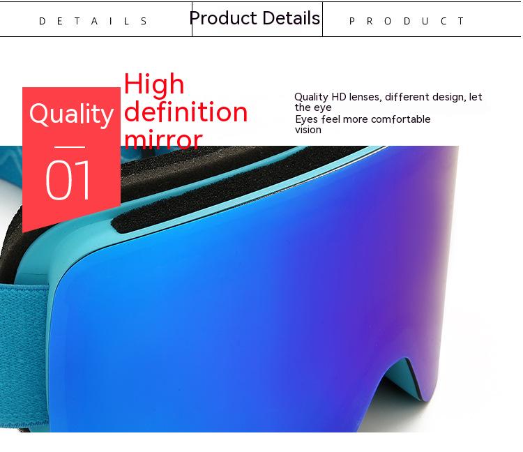 Dachuan Optical DRBHX22 Ķīnas piegādātāja modes magnētiskās lēcas slēpošanas brilles ar UV400 aizsardzību (23)