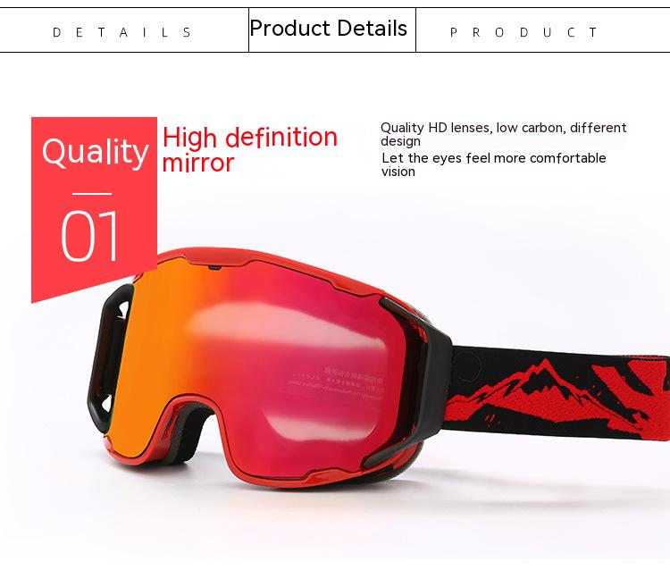 Dachuan Optical DRBHX23 China Supplier Antifog UV400 Ski Goggles Outdoor Sports Eyeglasses with Optical Frame Adaptation (12)