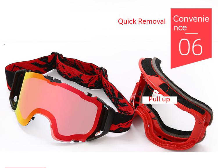 Dachuan Optical DRBHX23 China Supplier Antifog UV400 Ski Goggles Outdoor Sports Eyeglasses with Optical Frame Adaptation (17)