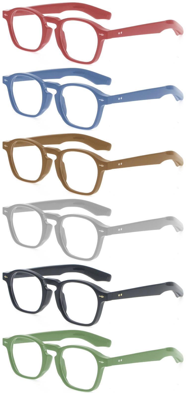 Dachuan Optical DRP102208 China Wholesale Retro Unisex Reading Glasses with Non-slip Design (2)