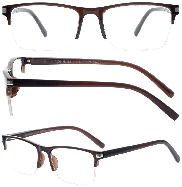 Dachuan Optical DRP102274 Γυαλιά ανάγνωσης ημι-πλαισίου από την Κίνα με μεταλλική διακόσμηση (1)