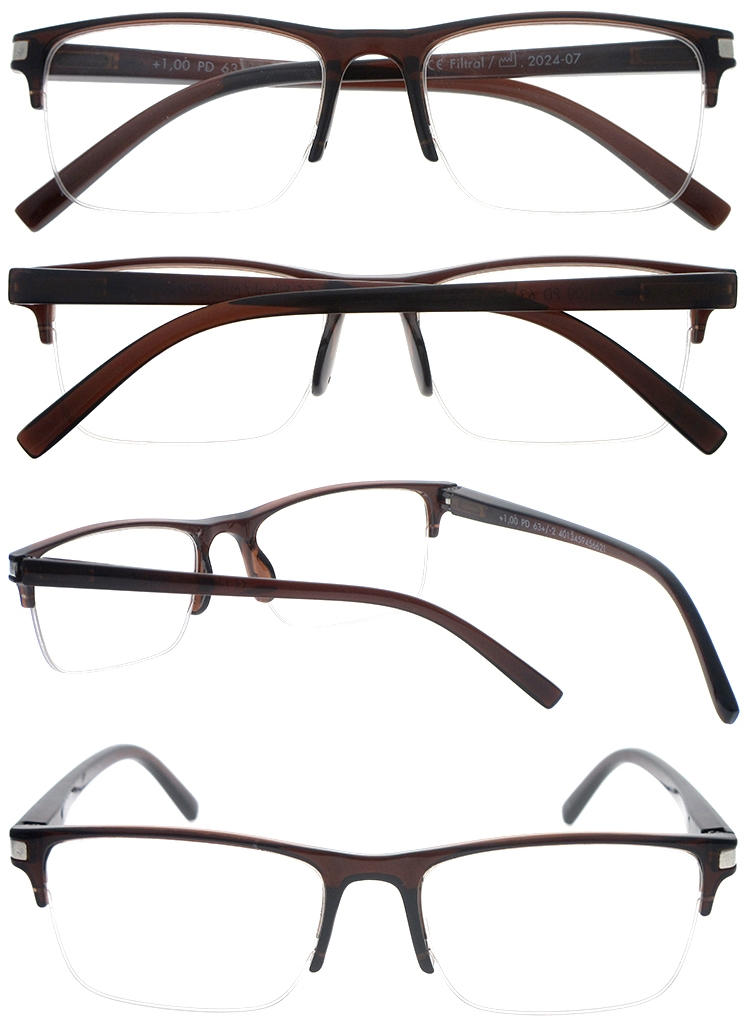 Dachuan Optical DRP102274 Γυαλιά ανάγνωσης ημι-πλαισίου από την Κίνα, με μεταλλική διακόσμηση ( (3)