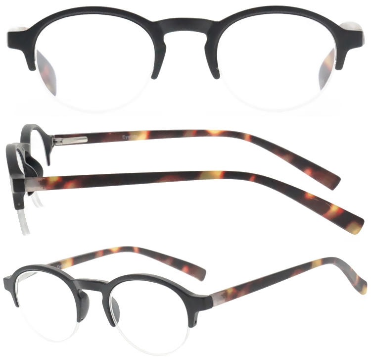 Dachuan Optical DRP127154 China Wholesale Retro Half Rim Reading Glasses with Metal Spring Hinge (1)