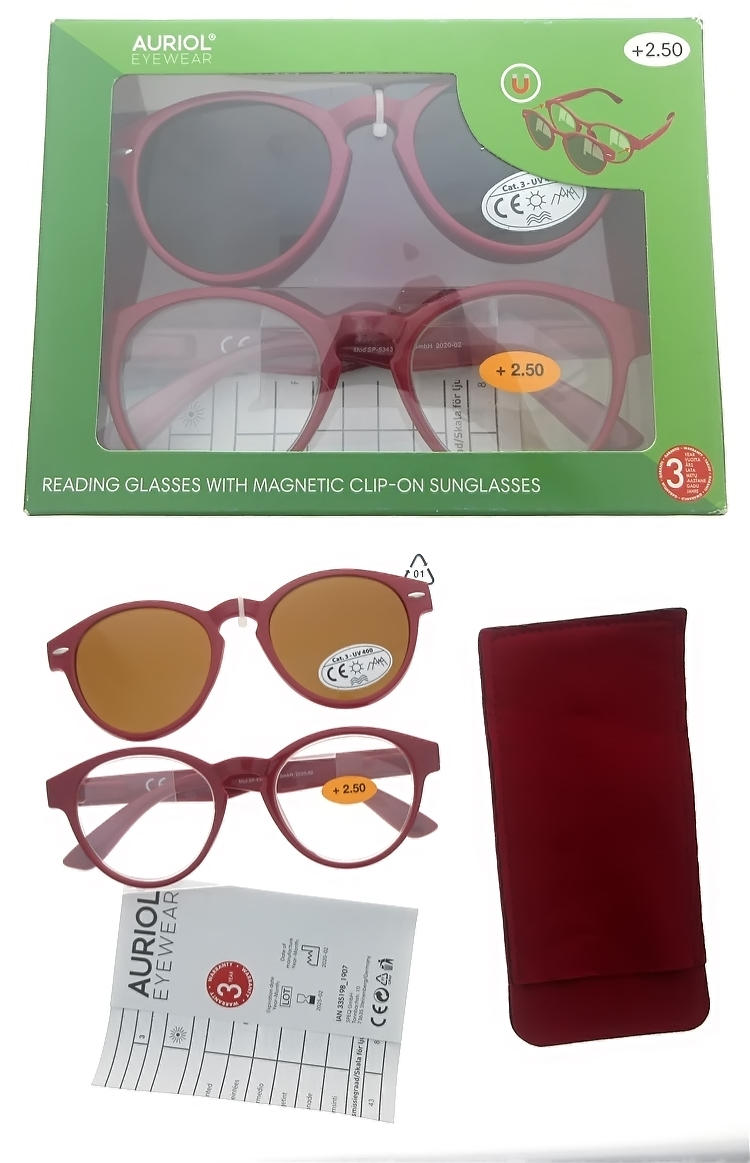 Dachuan Optical DRP127167 China Wholesale Vintage Magnetic Clip On Sun Readers with Spring Hinge (4)