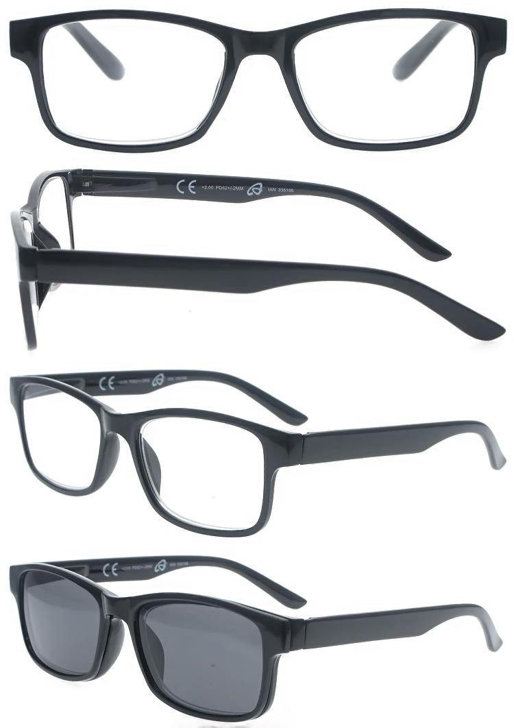 Dachuan Optical DRP127168 China Grousshandel Unisex Casual Style Liesbrëller mat magnetesche Clip-on Sonnebrëller (1)