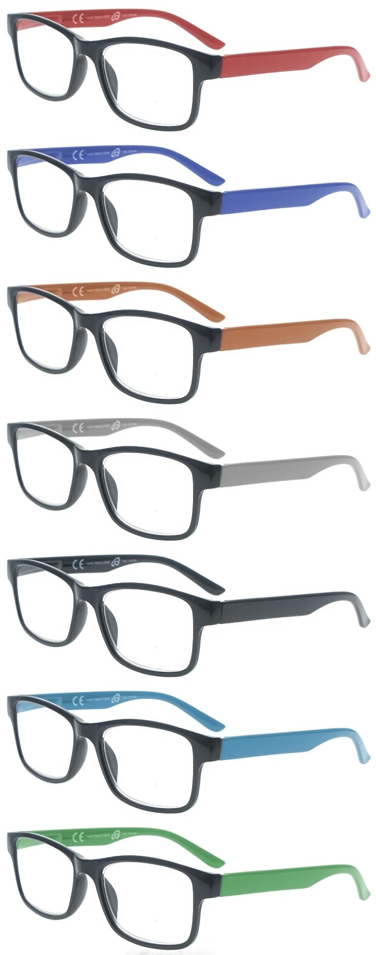 Dachuan Optical DRP127168 China Grousshandel Unisex Casual Style Liesbrëller mat magnetesche Clip-on Sonnebrëller (2)