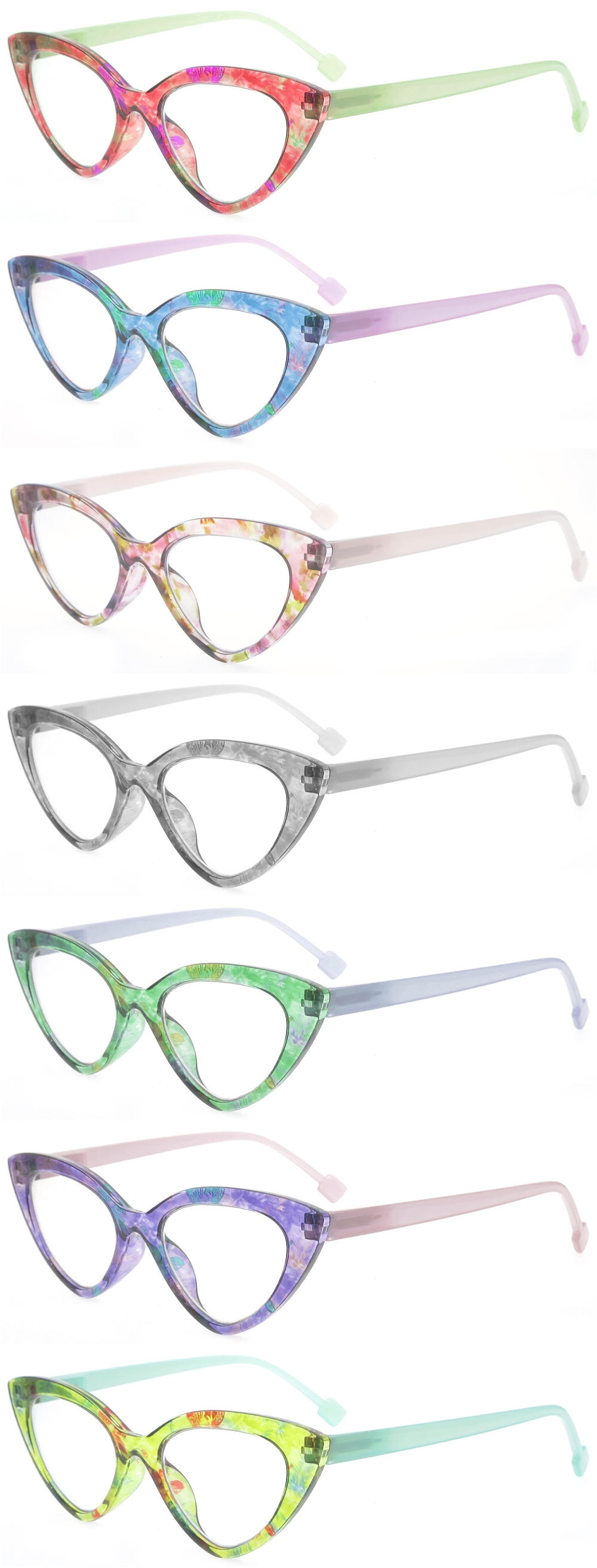 Dachuan Optical DRP131126 China Wholesale Trendy Colorful Plastic Reading Glasses with Cateye Shape (2)