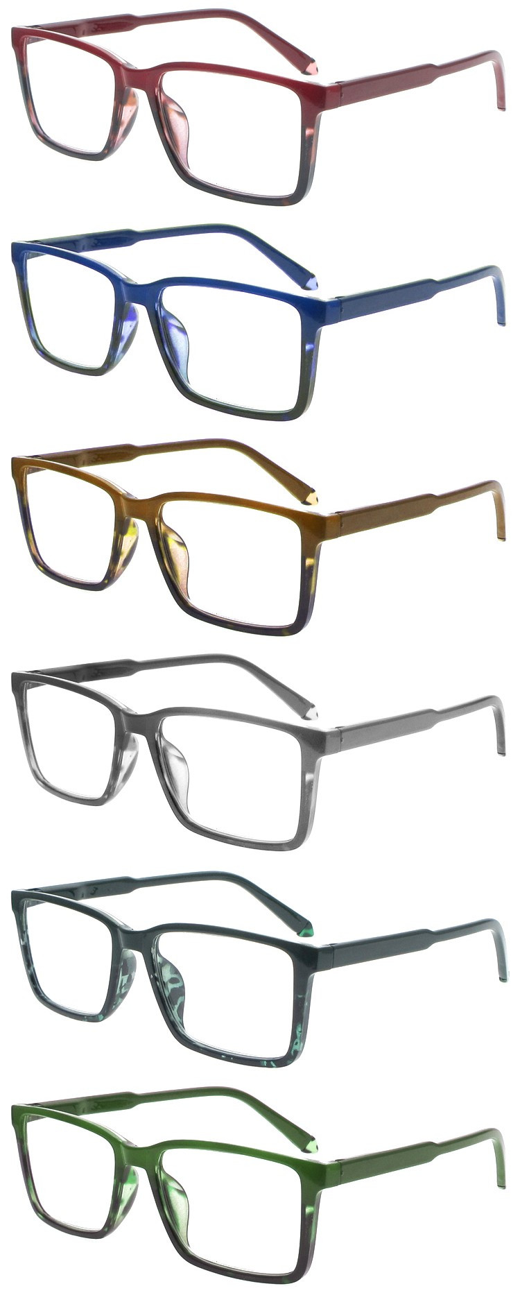 Dachuan Optical DRP322010 චීන සැපයුම්කරු යුනිසෙක්ස් හතරැස් හැඩැති ප්ලාස්ටික් කියවීමේ වීදුරු රටා රාමුවක් (2)