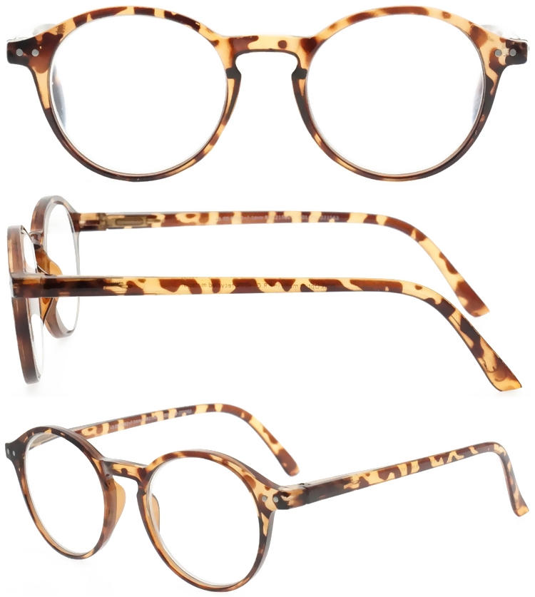 Dachuan Optical DRP343017 China Wholesale Vintage Round Shape Reading Glasses with Leopard Pattern Frame (1)