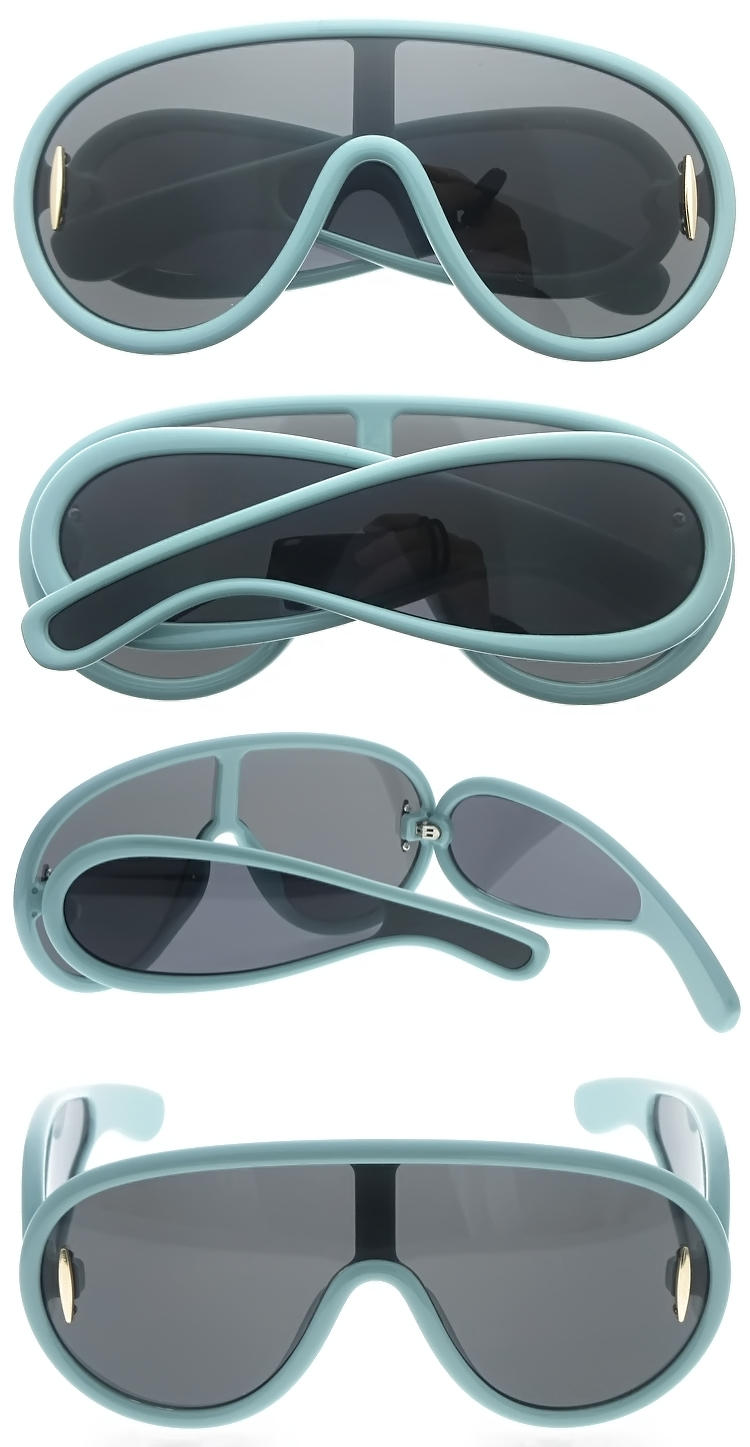Dachuan Optical DSP127063 China Supplier New Trends Oversized Shades Sunglasses with One Piece Lens (2)
