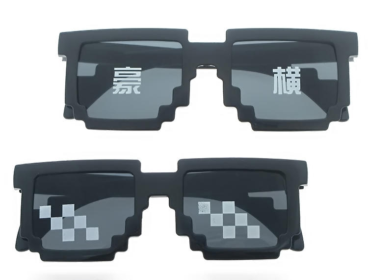 Dachuan Optical DSP127069 China Supplier Funny Party Pixel Mosaic Sunglasses Parent Child Family Shades (1)