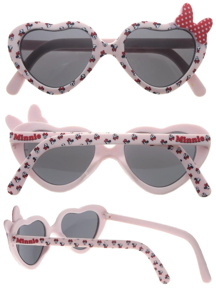 Dachuan Optical DSP343029 China Manufacture Factory Heart Shape Kids Sunglasses with Cartoon Pattern Frame (2)