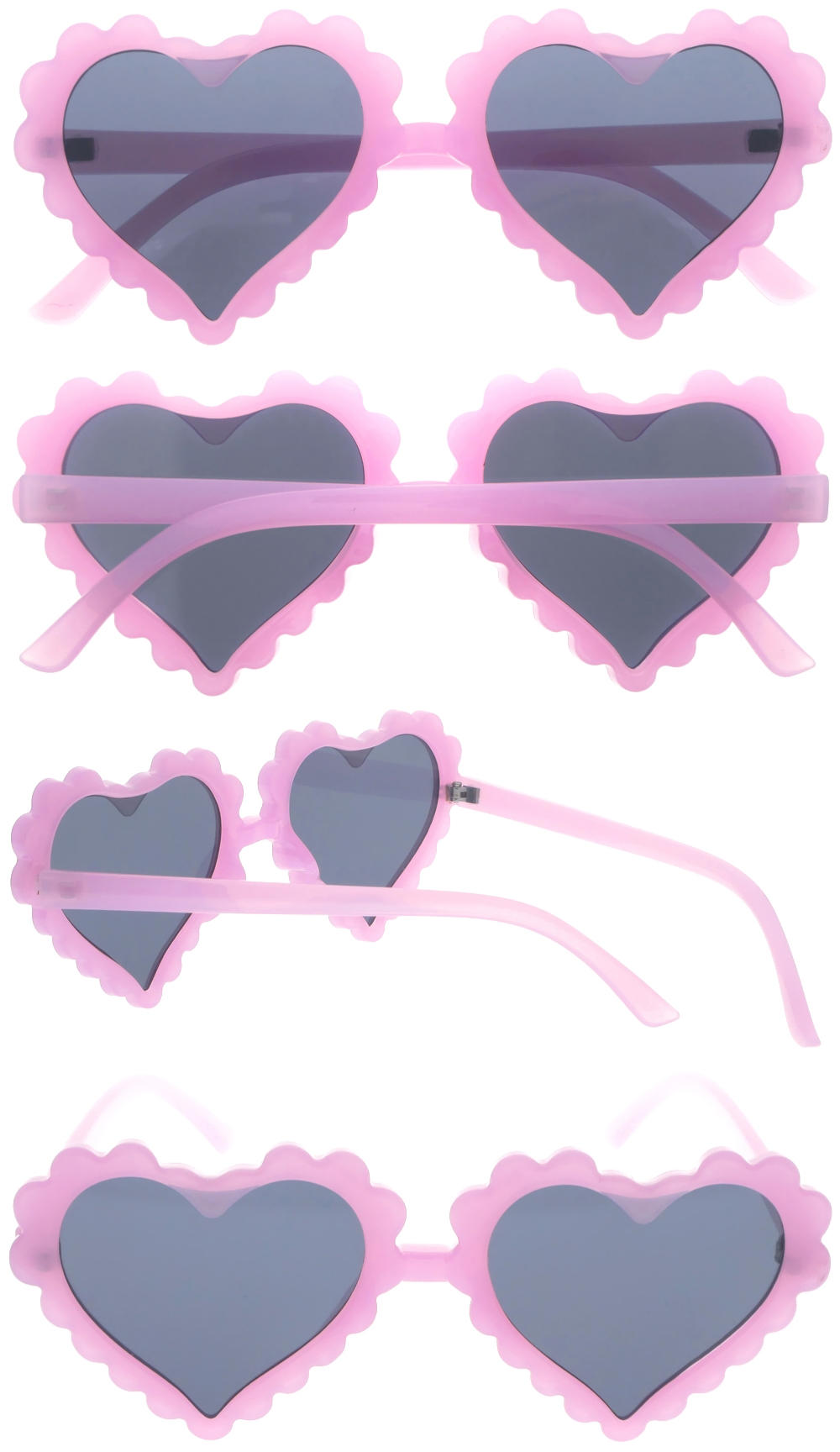 Dachuan Optical DSPK342023 China Manufacture Factory Cute Party Kids Sunglasses with Heart Shape (2)