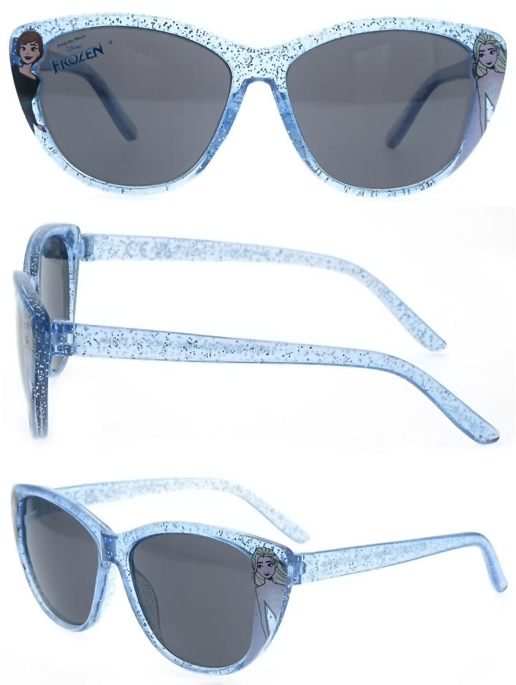 Dachuan Optical DSPK343085 China Supplier Cute Cartoon Style Cateye Kids Sunglasses with Glitter Decoration (1)