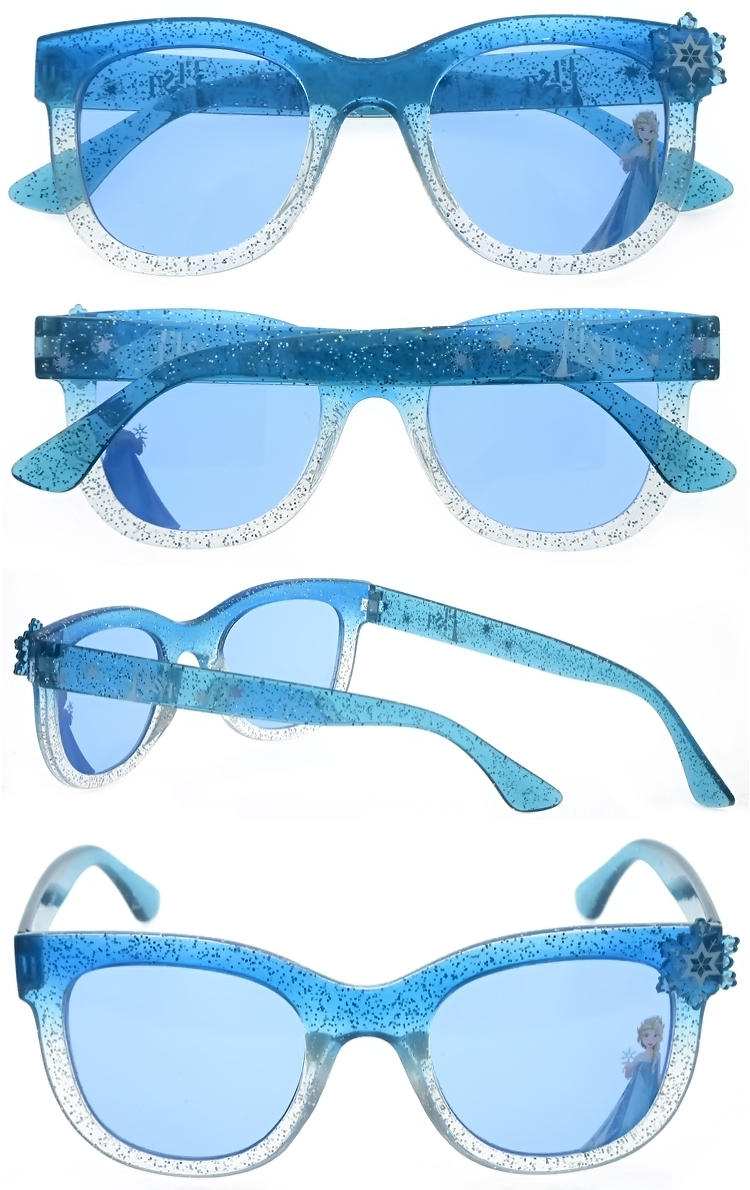 Dachuan Optical DSPK343089 China Supplier Cartoon Princess Plastic Children Sunglasses with Glitter Decoration (2)