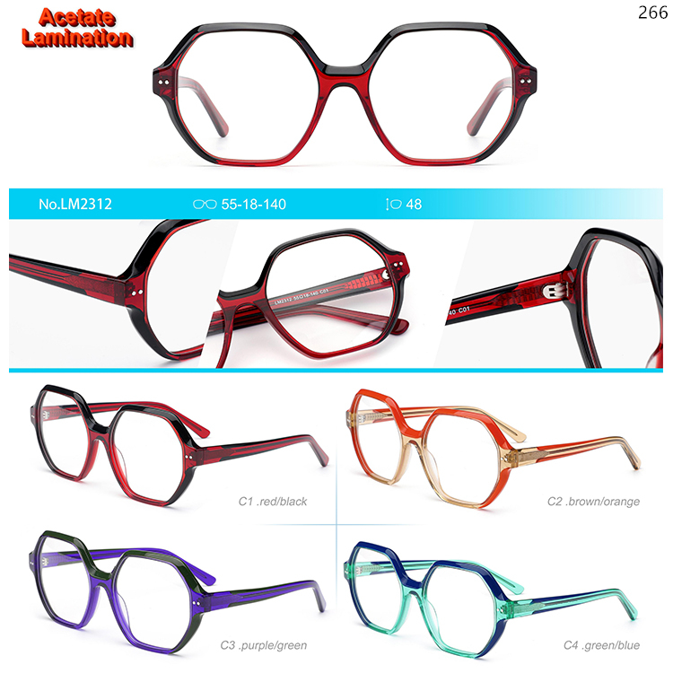 LM2305-15 Fashion Design Acetate Optical Glasses With Women Design (2)