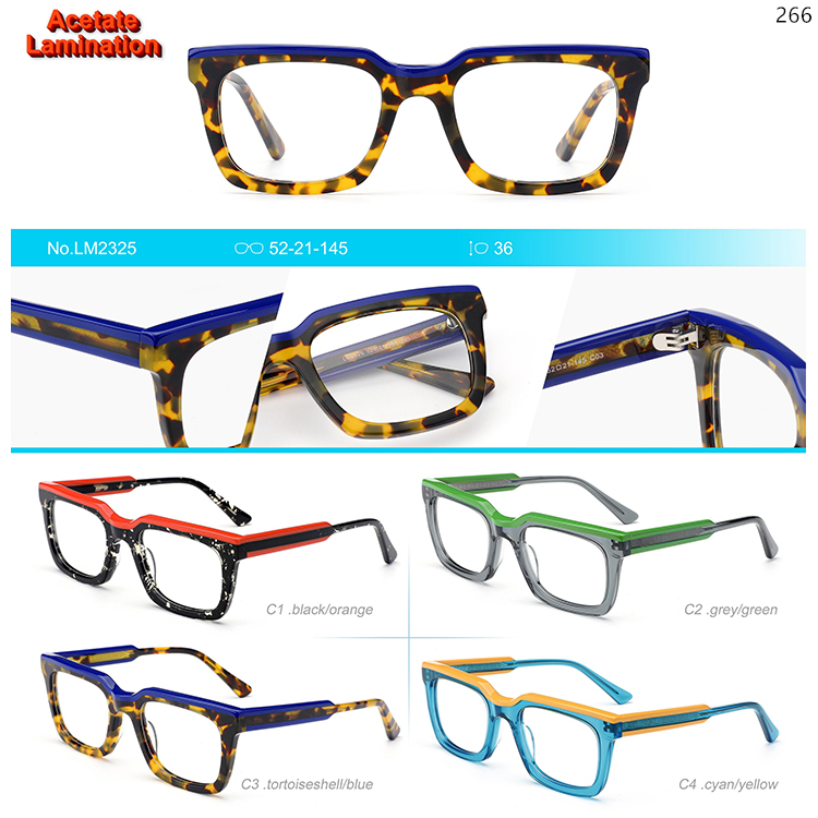 LM2317-25 Madan's Acetate Optical Glasses With Beauty Cataye Frame (4)