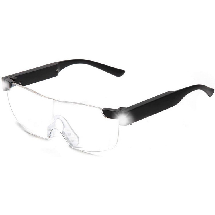 Mighty Sight Black LED Lighted Magnifying Glasses Unisex