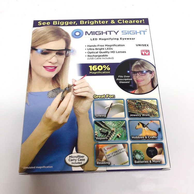 Rechargeable LED Magnifying Glasses - Mighty Sight France