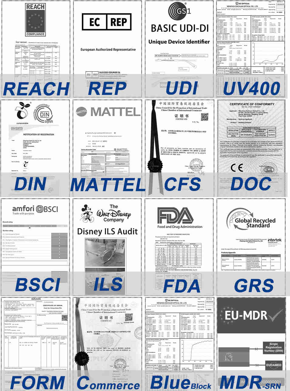 Our Story-Dachuan Optical-Certificate List