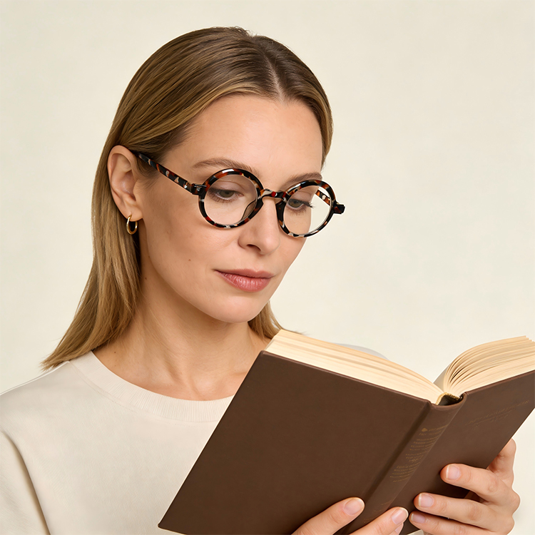 Retro round reading glasses, custom-made for you