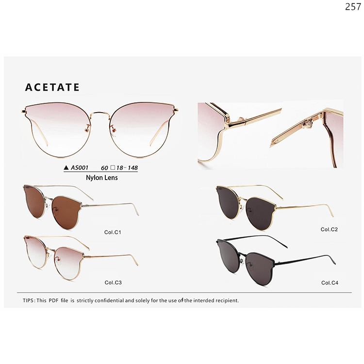 VS9001-AS001 Designer UV400 Sunglasses Sun Glasses Sonnenbrillen mit Logo with Nylon Lens (5)